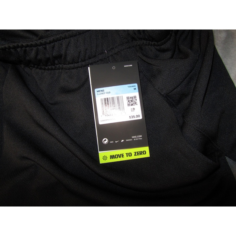 Nike Mens Dri-FIT Training Shorts Black Grey CJ2007-010 Medium NWT - Picture 3 of 5